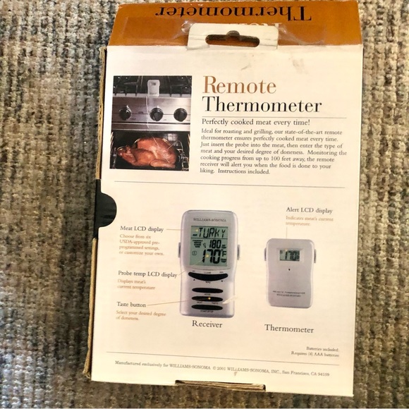 NIB Williams Sonoma Remote Digital Thermometer - Picture 2 of 5